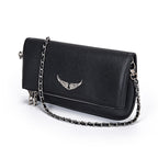 Pochette femme à bandoulière, poche intérieure zippée, trois coloris