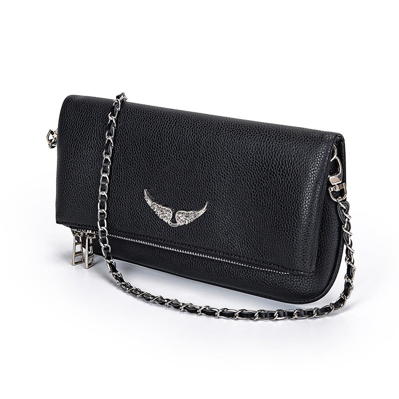 Pochette femme à bandoulière, poche intérieure zippée, trois coloris