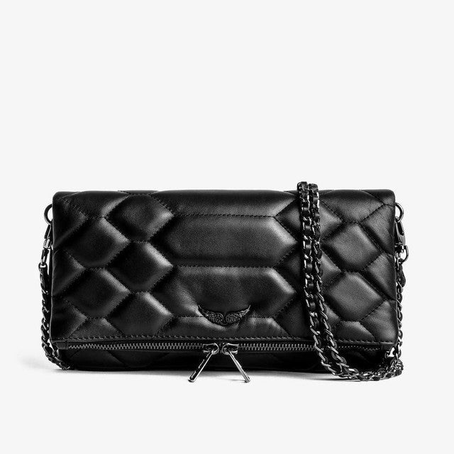 Pochette femme à bandoulière, poche intérieure zippée, trois coloris