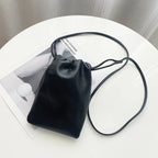 Pochette téléphone bandoulière femme à cordon, sept coloris, noir