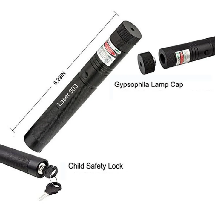 Pointeur laser rechargeable en aluminium, mise au point réglable