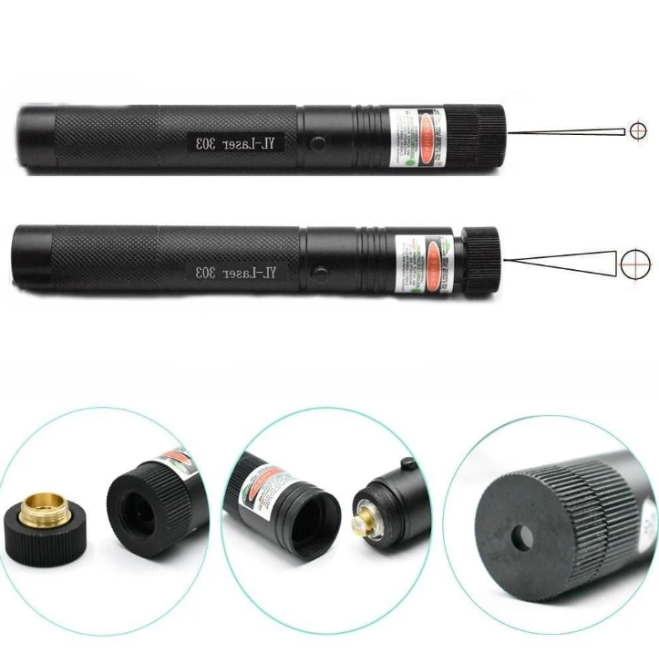 Pointeur laser rechargeable en aluminium, mise au point réglable