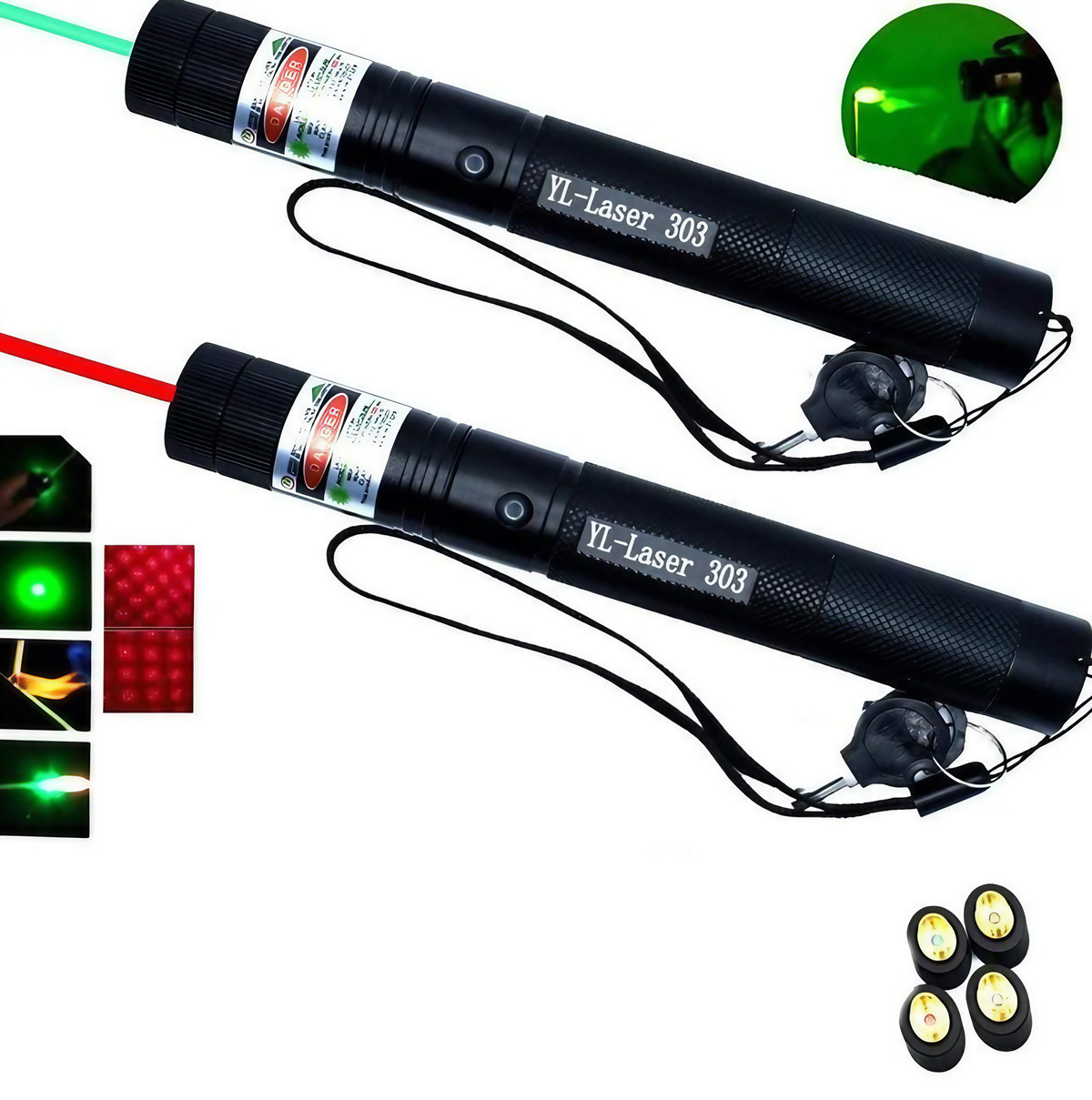 Pointeur laser rechargeable en aluminium, mise au point réglable