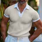 Polo homme d'été en tissu doux et léger, cinq coloris, blanc