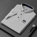 Polo homme col classique, coupe droite, six coloris unis, gris