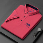 Polo homme col classique, coupe droite, six coloris unis, rouge