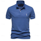 Polo d'été homme léger, huit coloris, du S au 3XL, bleu
