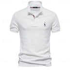 Polo d'été homme léger, huit coloris, du S au 3XL, blanc