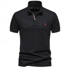 Polo d'été homme léger, huit coloris, du S au 3XL, noir