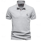 Polo d'été homme léger, huit coloris, du S au 3XL, gris clair