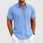 Polo homme léger pour l'été, cinq coloris, du S au 2XL, bleu