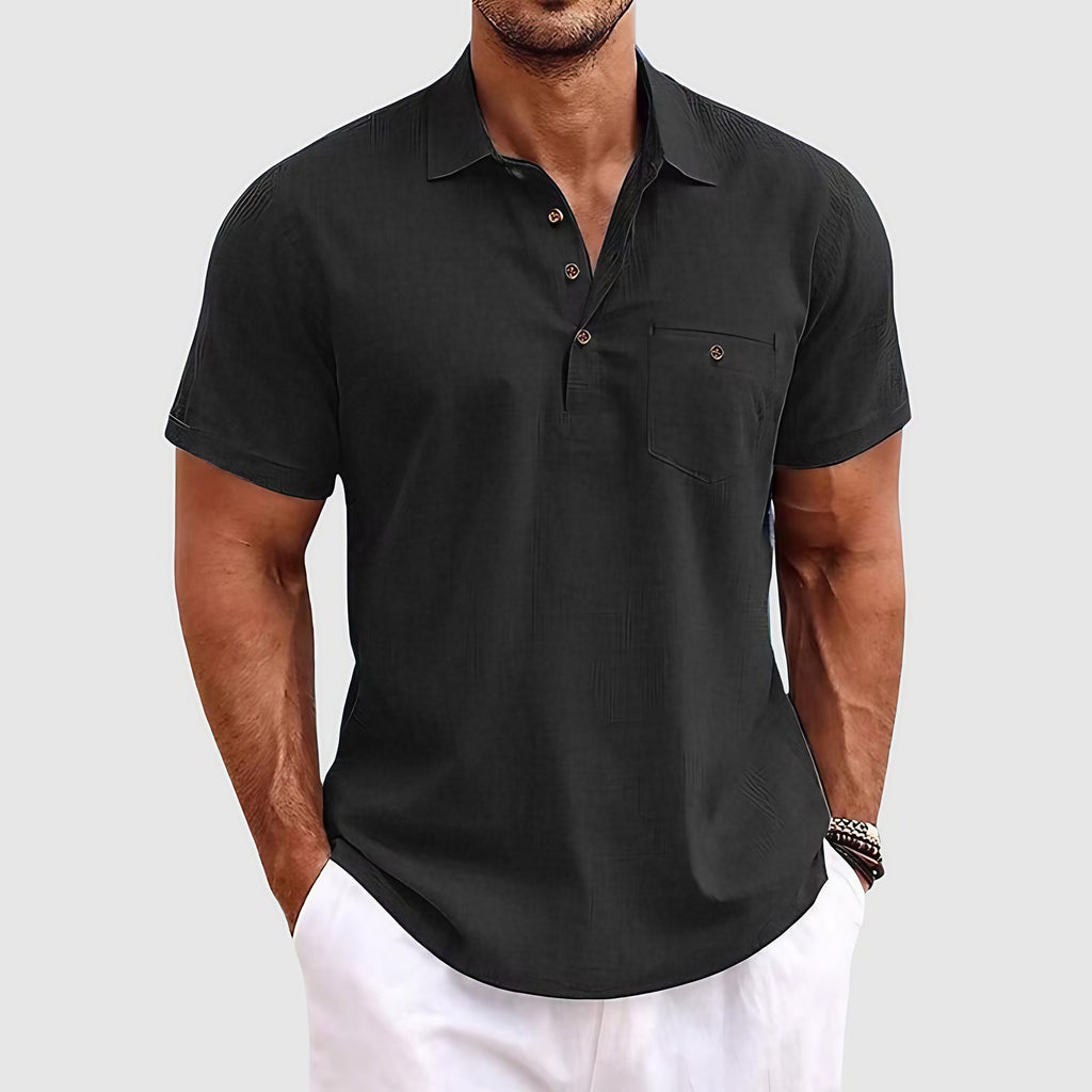 Polo homme léger pour l'été, cinq coloris, du S au 2XL, noir
