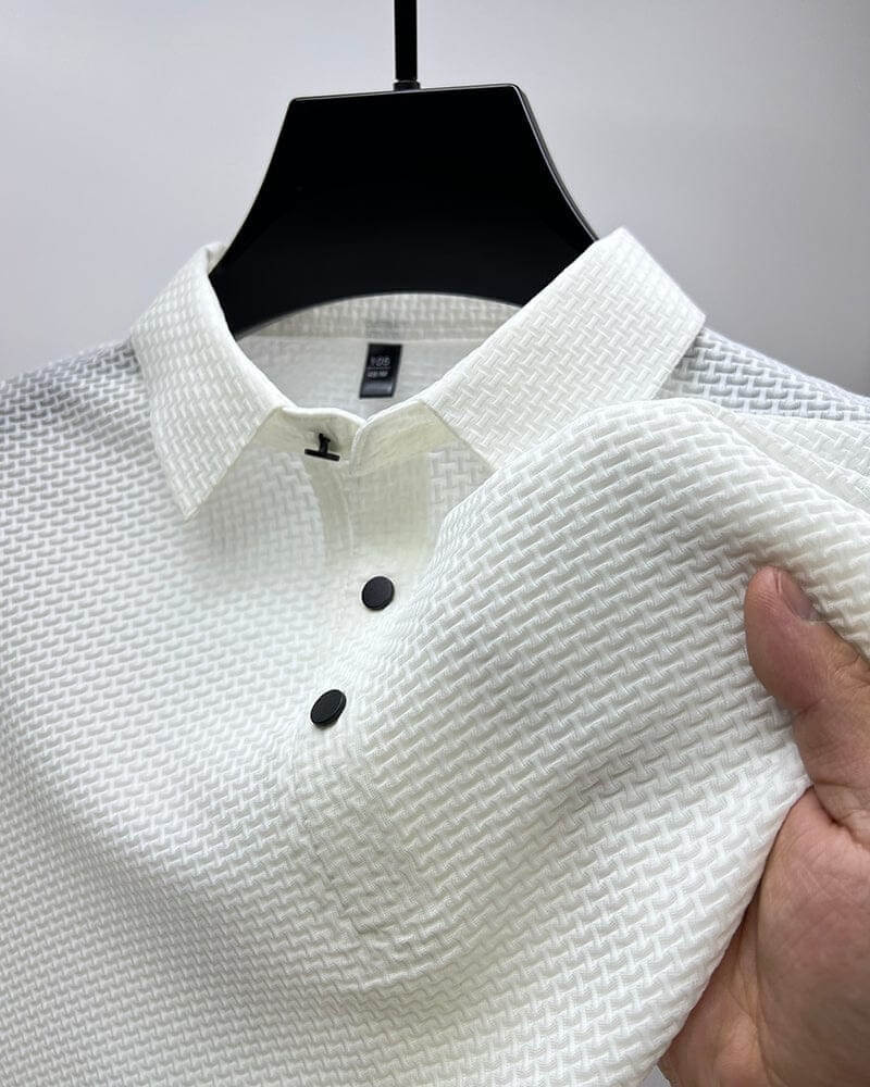 Polo homme coupe ajustée, six coloris, du XS au 3XL, blanc