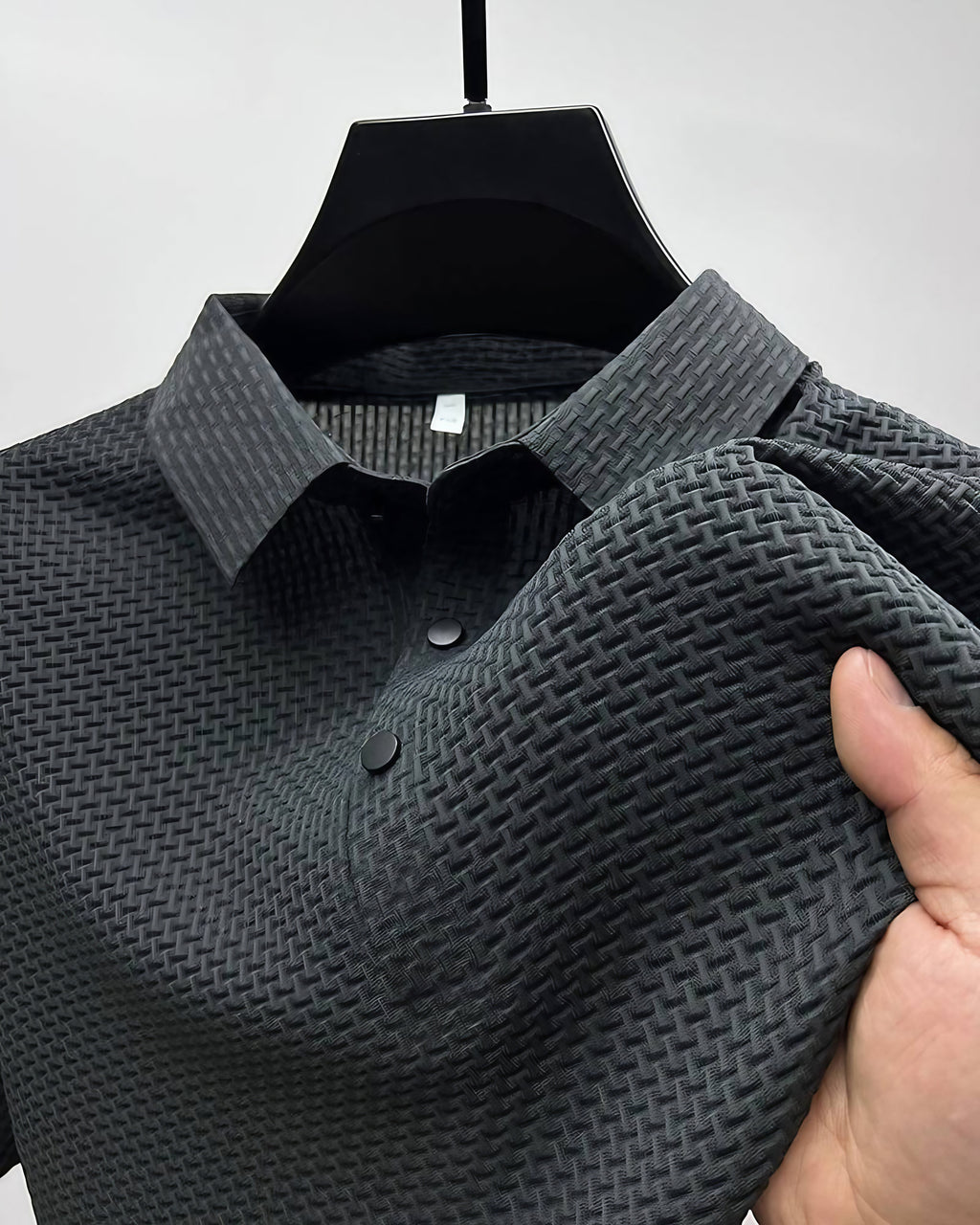 Polo homme coupe ajustée, six coloris, du XS au 3XL, gris