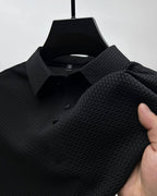 Polo homme coupe ajustée, six coloris, du XS au 3XL, noir