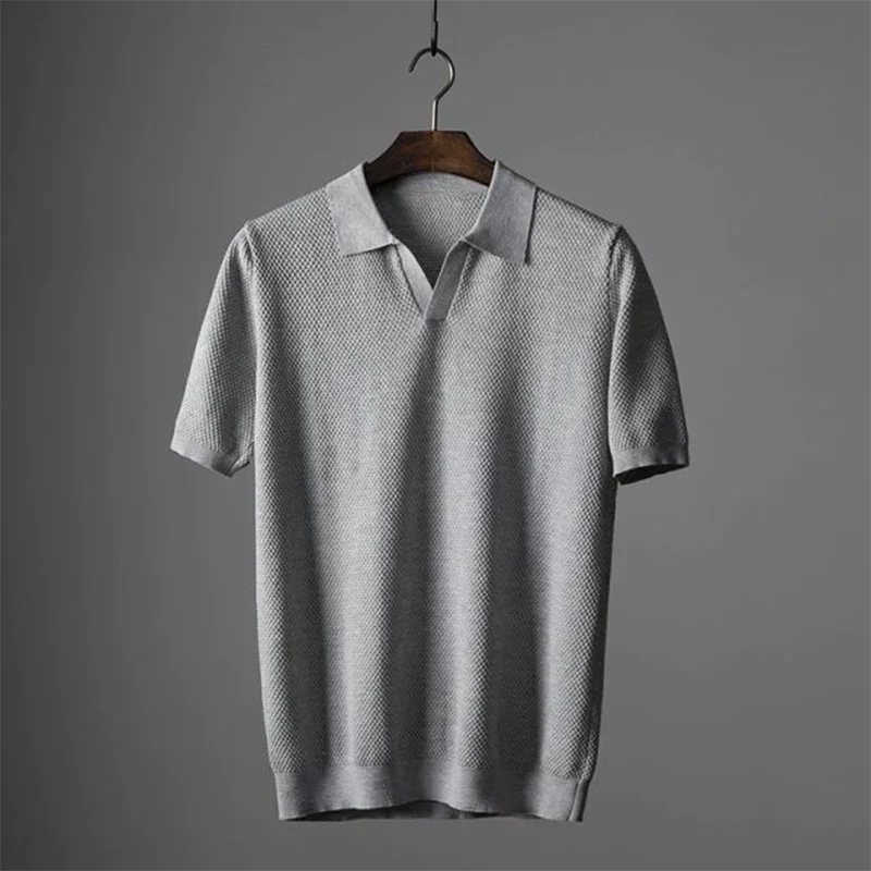 Polo homme léger pour l'été, quatre coloris, du XS au 2XL, assis