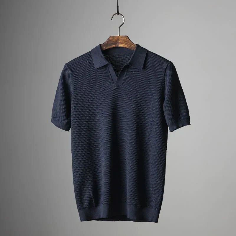 Polo homme léger pour l'été, quatre coloris, du XS au 2XL, bleu foncé