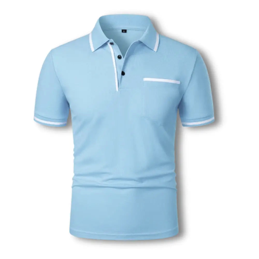Polo homme ajusté à finitions contrastées, du S au 5XL