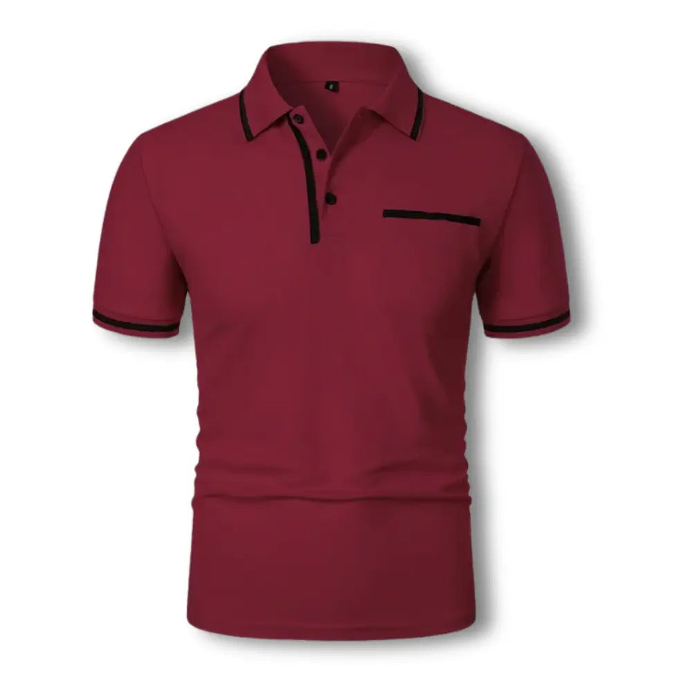 Polo homme ajusté à finitions contrastées, du S au 5XL