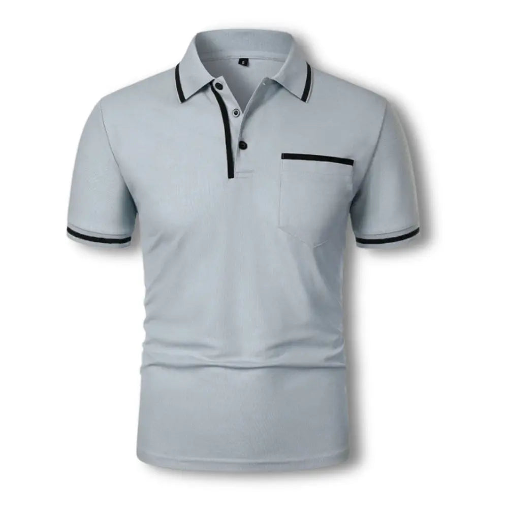 Polo homme ajusté à finitions contrastées, du S au 5XL