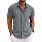 Chemise homme à col revers pour l'été, neuf coloris