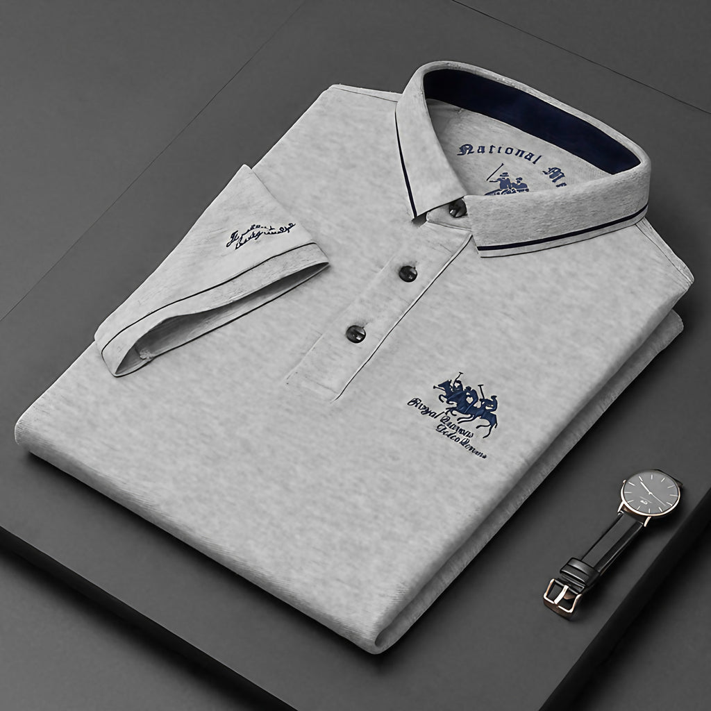 Polo homme chic, six coloris, du M au 4XL, gris