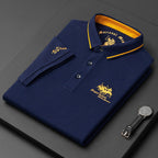 Polo homme chic, six coloris, du M au 4XL, bleu
