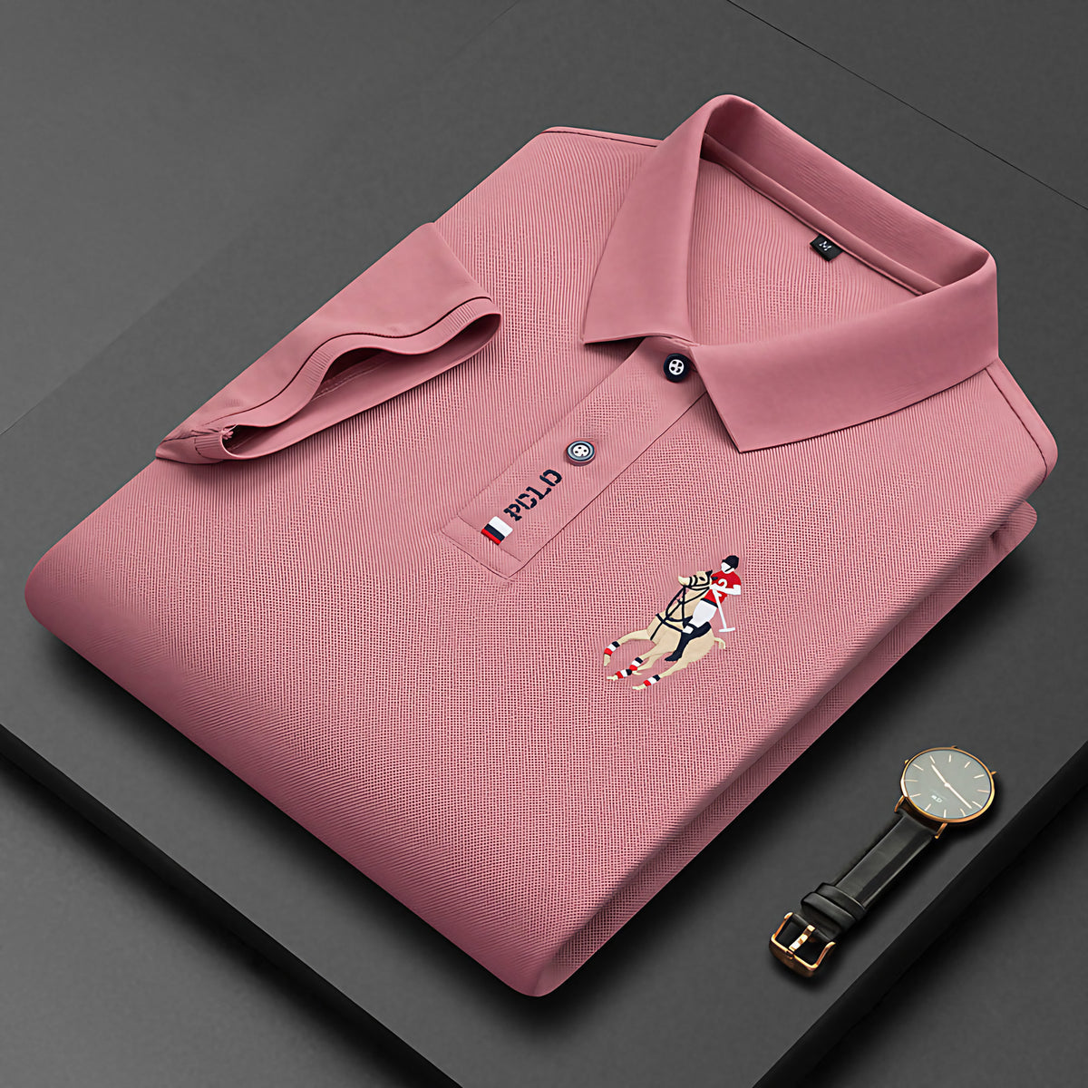 Polo homme décontracté, sept coloris, du XS au 3XL, rose