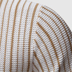 Polo homme en maille striée à col boutonné, beige ou vert