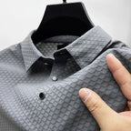 Polo homme d'été coupe ajustée, manches courtes, quatre coloris, gris