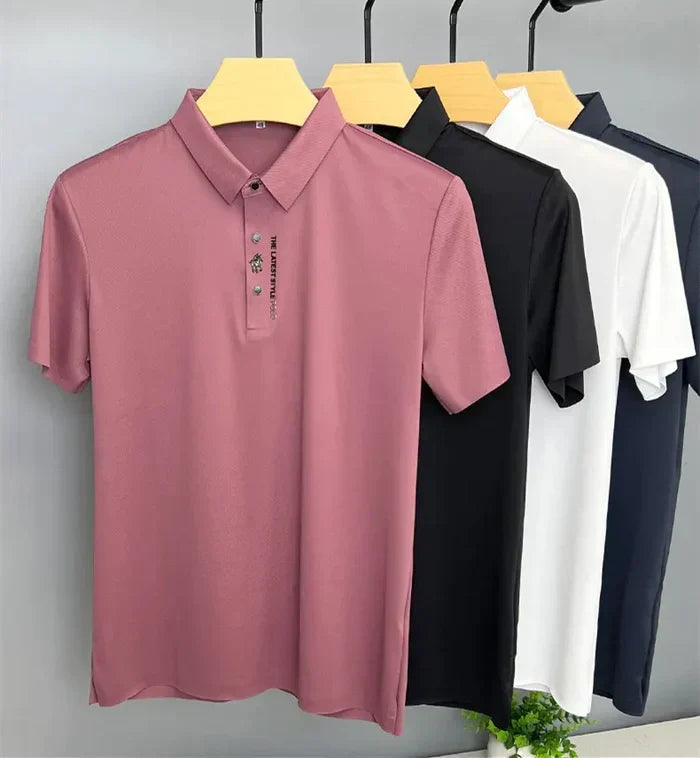 Polo homme infroissable, sans repassage, six coloris