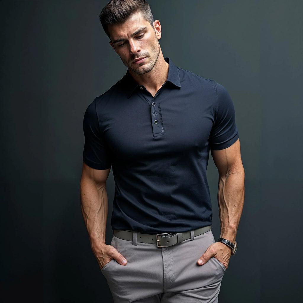 Polo homme infroissable, sans repassage, six coloris