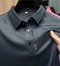 Polo homme infroissable, sans repassage, six coloris, bleu marine