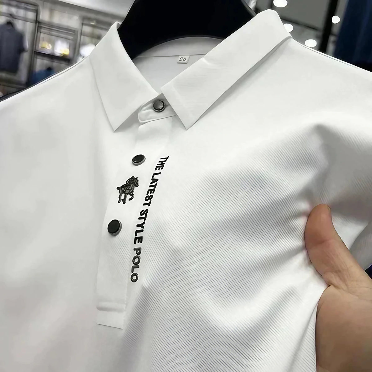 Polo homme infroissable, sans repassage, six coloris, blanc