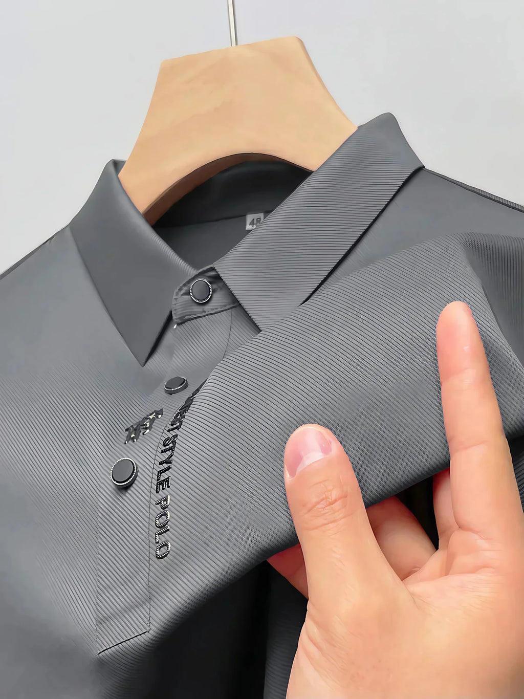Polo homme infroissable, sans repassage, six coloris, gris