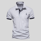 Polo homme à col et manches contrastés, du XS au 5XL, gris