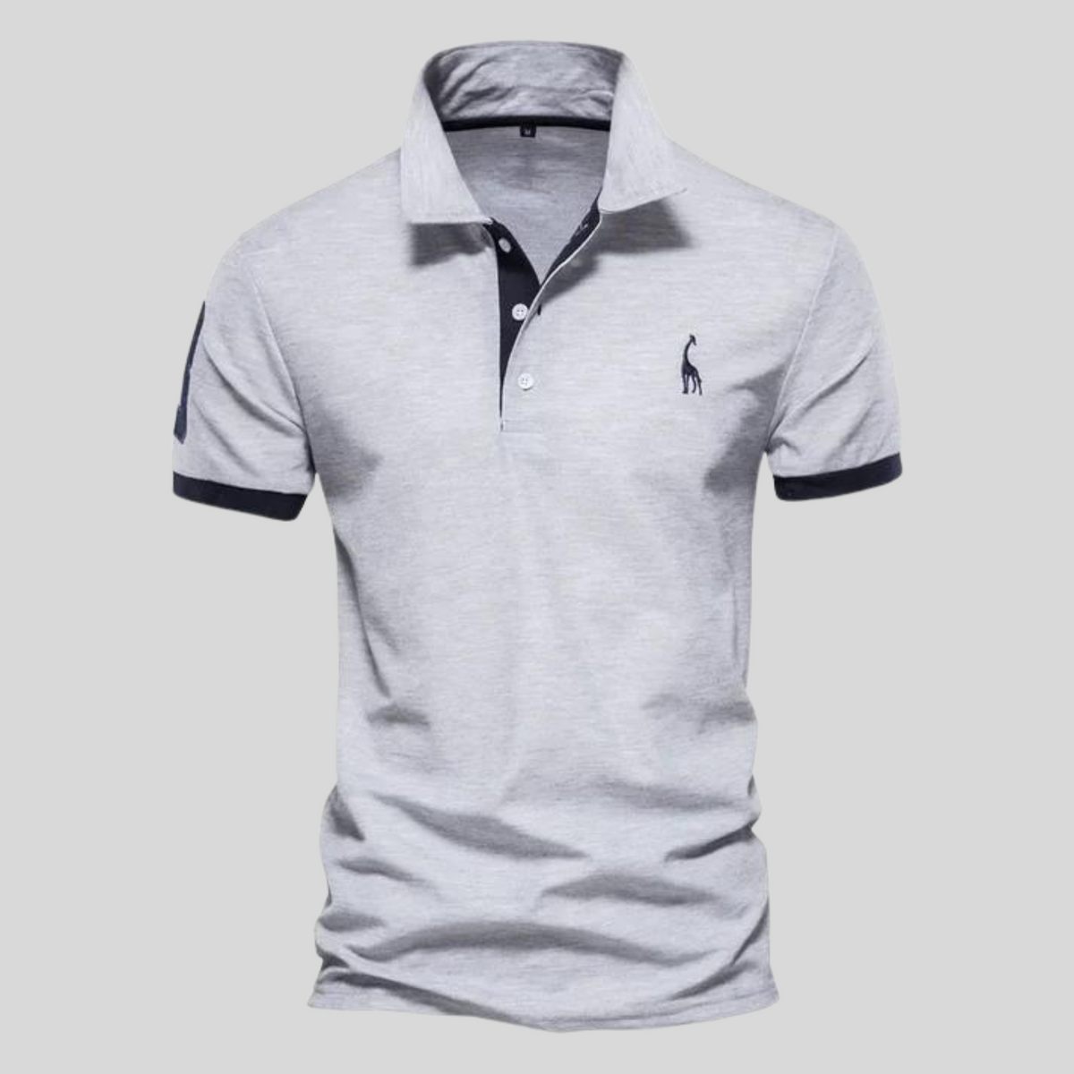 Polo homme à col et manches contrastés, du XS au 5XL, gris