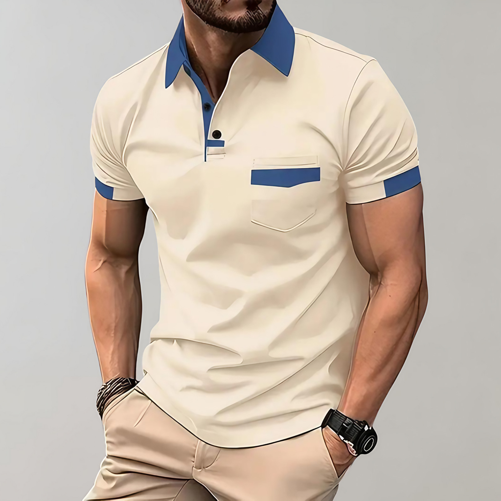 Polo homme à manches courtes, six coloris, du S au 3XL, abricot