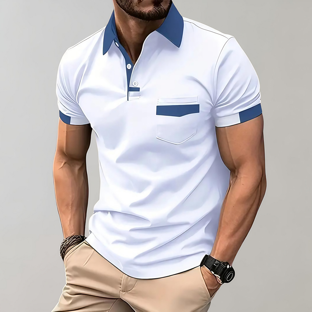 Polo homme à manches courtes, six coloris, du S au 3XL, blanc