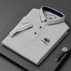 Polo homme coupe classique ajustée, col structuré, six coloris, gris