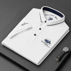 Polo homme coupe classique ajustée, col structuré, six coloris, blanc