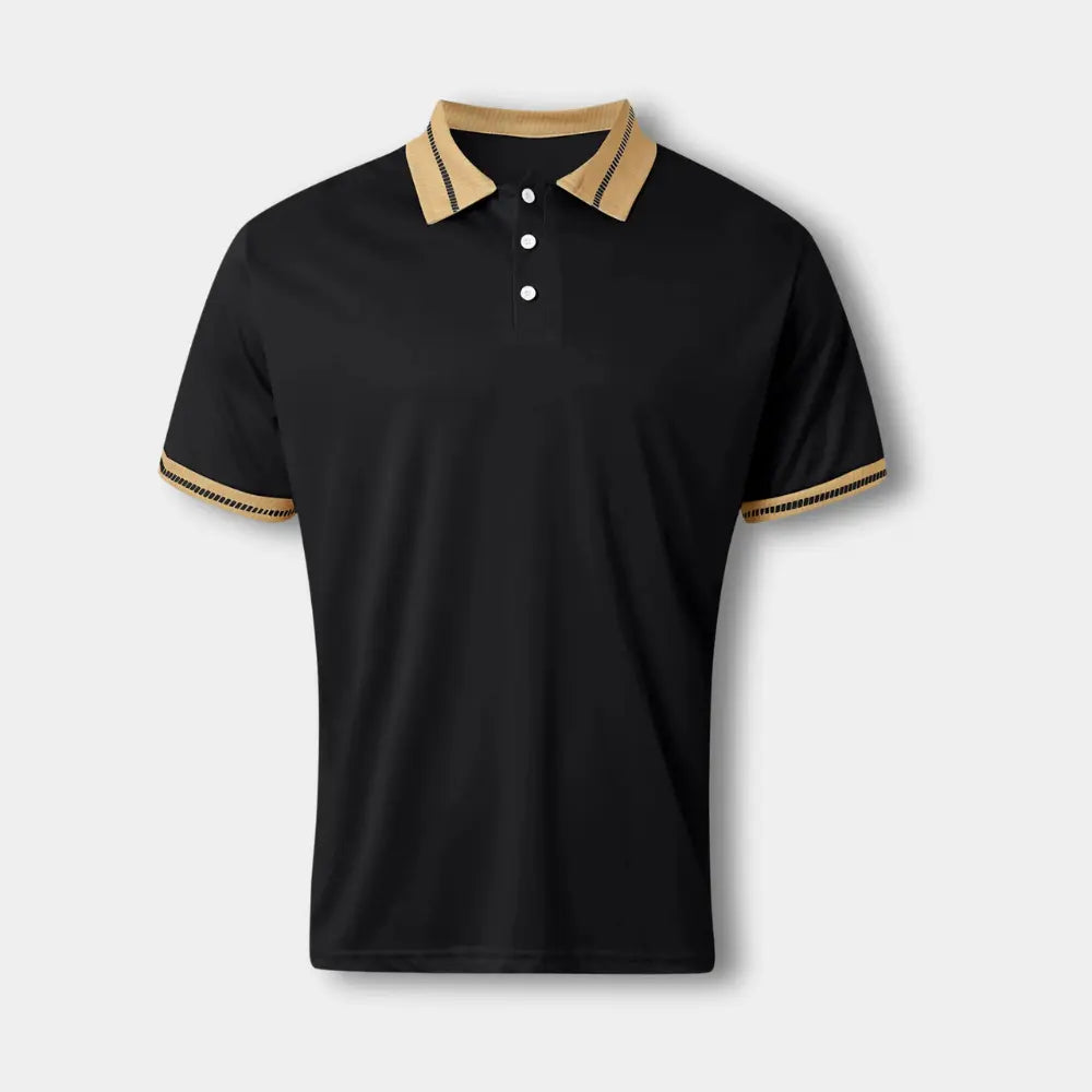 Polo homme à col contrasté, manches courtes, du S au 5XL