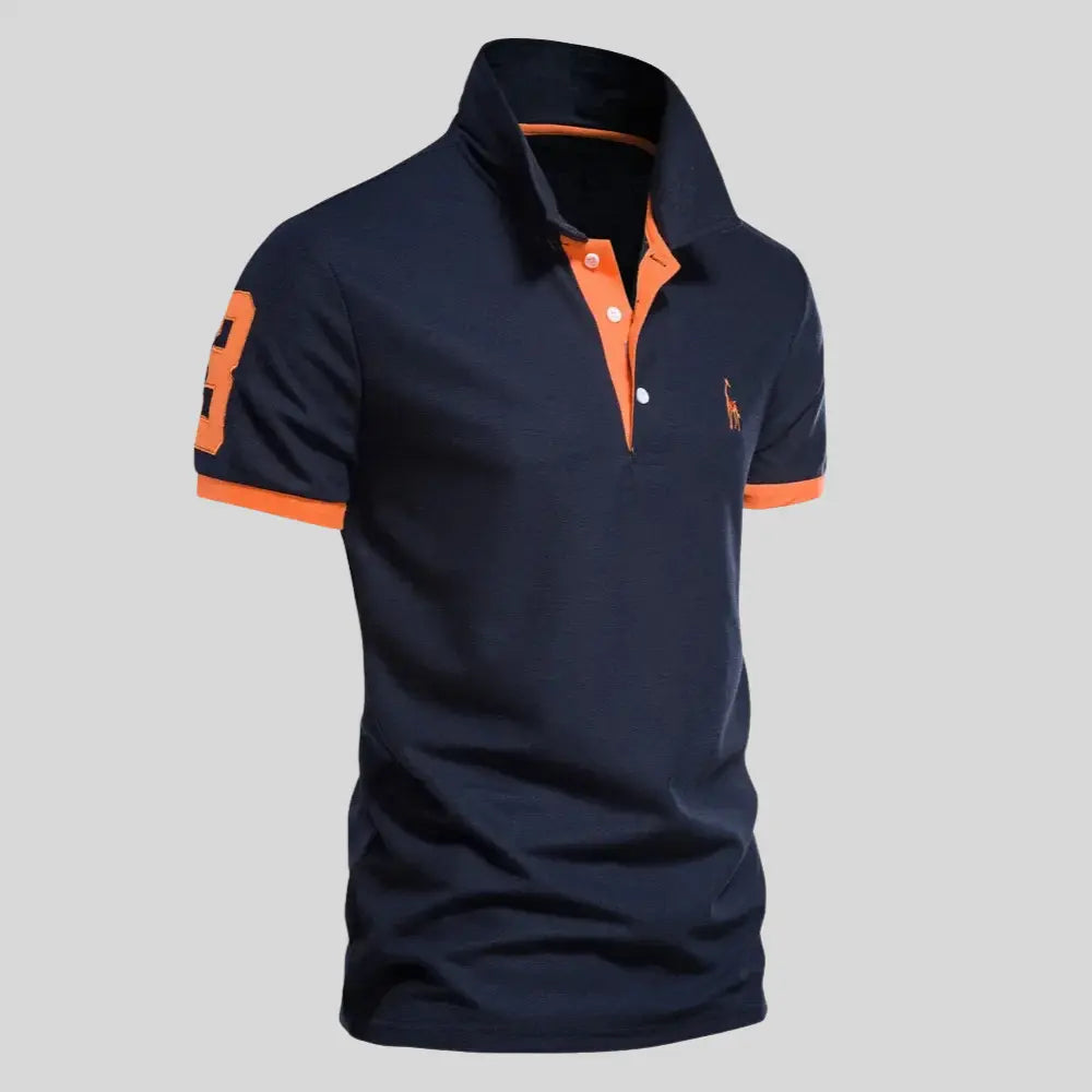 Polo homme à col et manches contrastés, du XS au 5XL