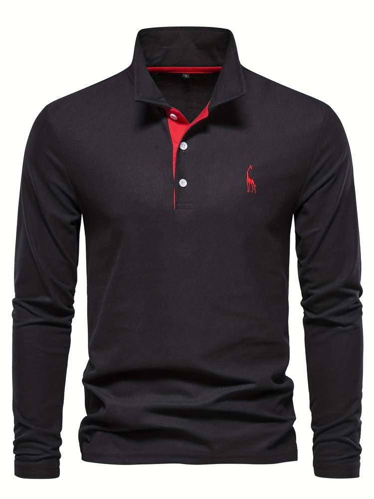 Polo homme uni ou bicolore, huit coloris, du S au 2XL, noir et rouge