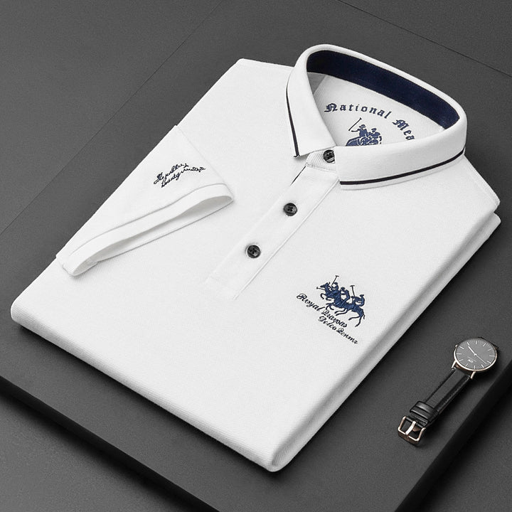 Polo homme coupe classique ajustée, cinq coloris, du M au 3XL, blanc
