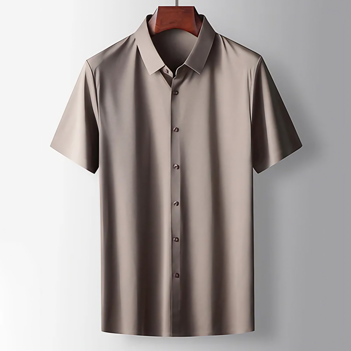 Polo homme à col classique, manches courtes, six coloris, marron