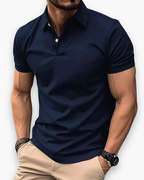 Polo homme coupe ajustée, huit coloris, du S au 5XL, bleu marine