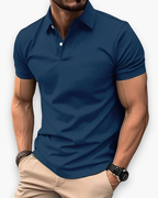 Polo homme coupe ajustée, huit coloris, du S au 5XL, bleu clair