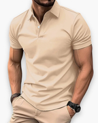Polo homme coupe ajustée, huit coloris, du S au 5XL, kaki