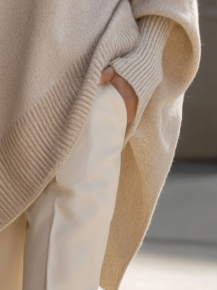 Poncho femme oversize en maille aérée, six coloris, du XS au 2XL